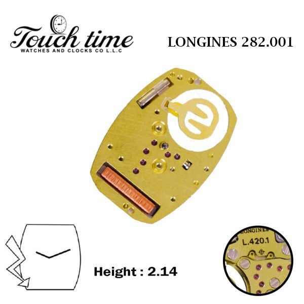 ETA 282.001 Longines (L.420.1) Swiss Made Watch Movement- 2Hand- Without Stem.