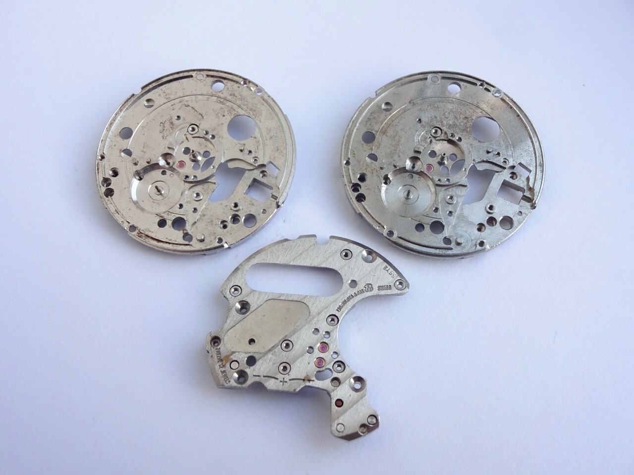 ESA9162 Tuning Fork Watch Movement Mainplates x3 (1311A)