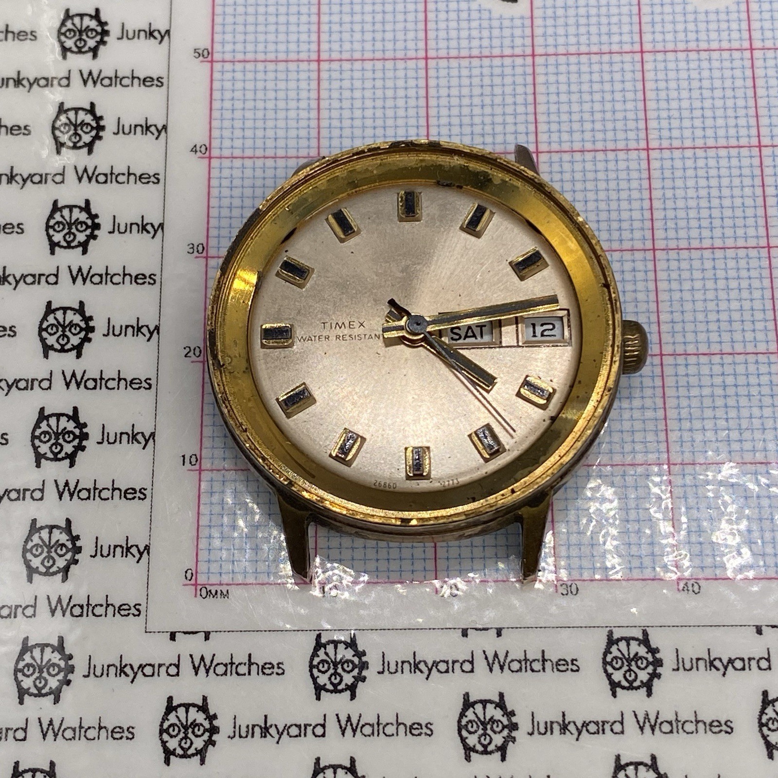 Vintage Timex Calendar Date Watch Movement Repair Parts Spares Great Britain