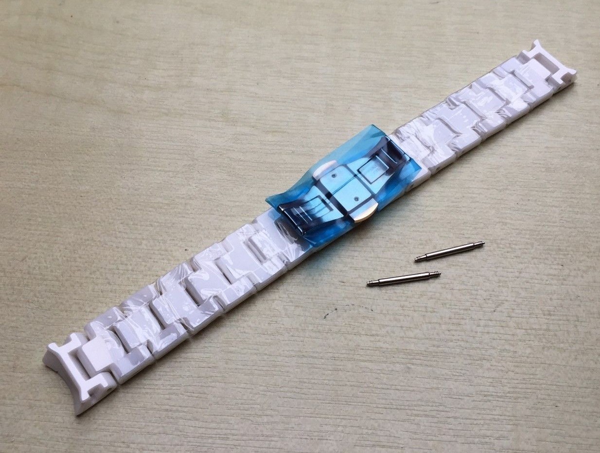 Spare White Ceramic Strap Fits Emporio Armani AR1418 Watch Bracelet/Band/Link