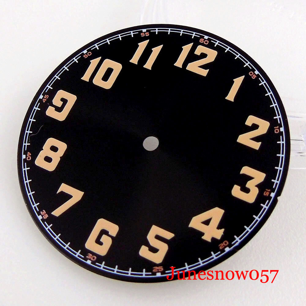 39MM Brushed Watch Case Fit NH35/NH36 PT5000 Stainless Steel Watch Hand Dial Set