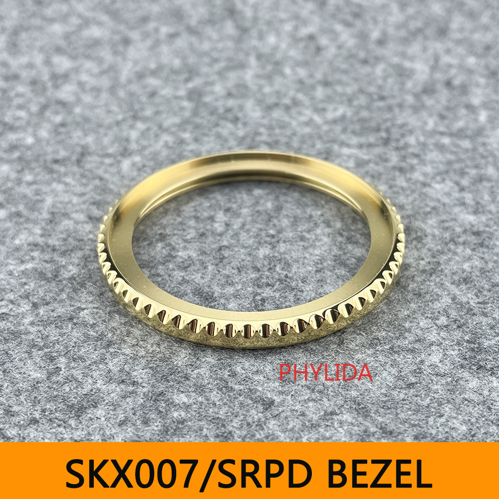 NEW Arrival SKX007/SKX011/SRPD Sub Style Gold Polished Finish 316L SS Bezel