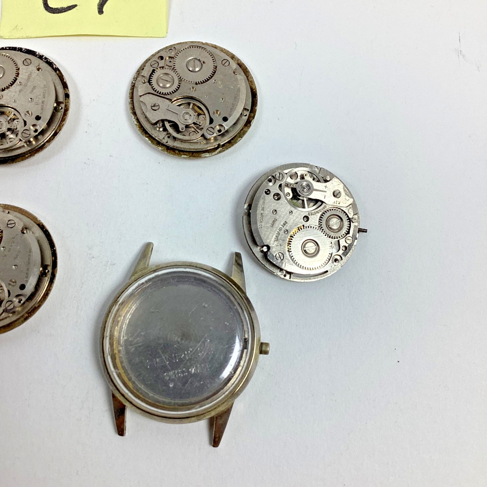 Lot Carlisle Henriline Watch Co Ebosa 65 Swiss Spare Parts Repair READ