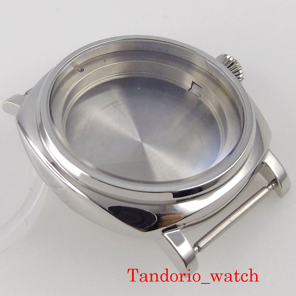 42MM AR Sapphire Crystal Watch Polished Case For NH34 NH35 NH36 200M Waterproof