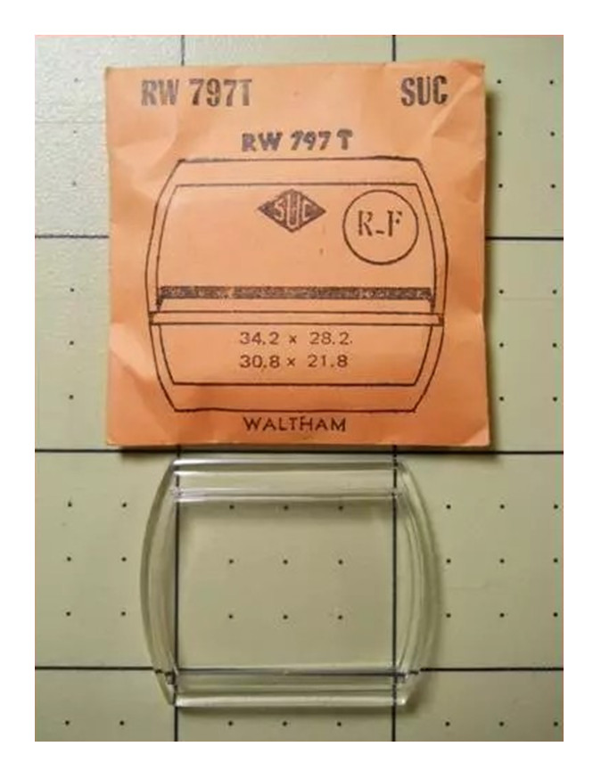 SUC RW797T – R-F Watch Crystal Fit Waltham – 34.2 x 28.2 mm – 30.8 x 21.8 mm