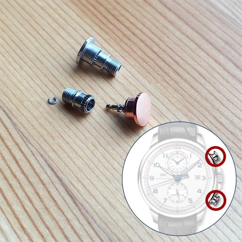 Steel Button Pusher For IWC Portugieser 45.4mm Automatic Watch IW3902