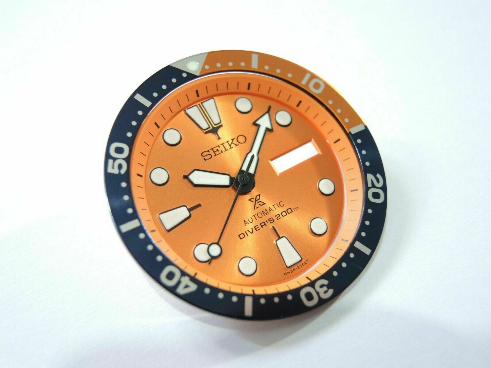 NEW ORANGE NEMO DIAL, HANDS, INSERT LARGE DIVERS SKX011J /SKX007-009 /NH36 /4R36