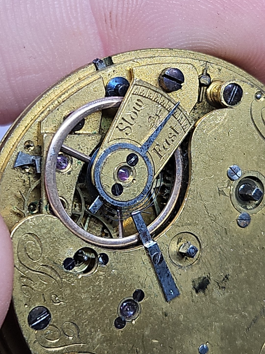 Antique James Hoddell London Pocket Watch Movement Parts Jas 42.29mm English