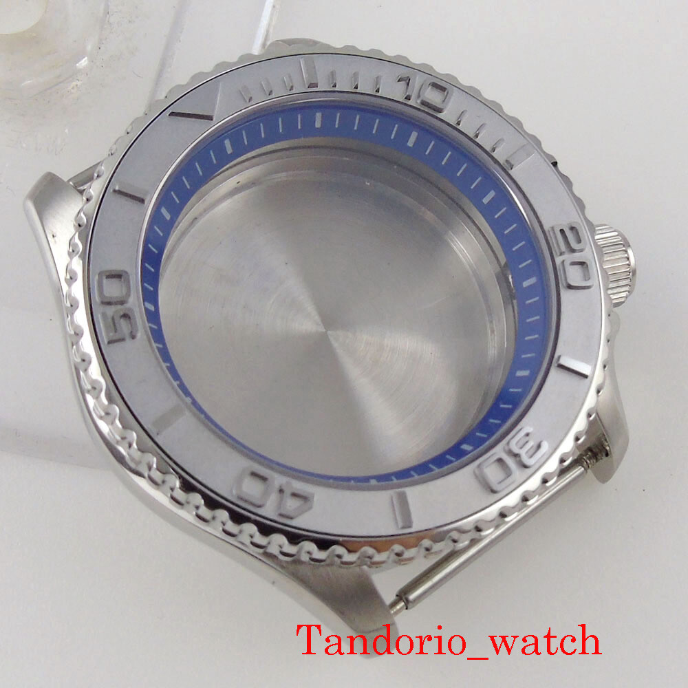 41mm Watch Case Parts Sapphire Glass Steel Insert Fit NH34A NH35A NH36 SKX007