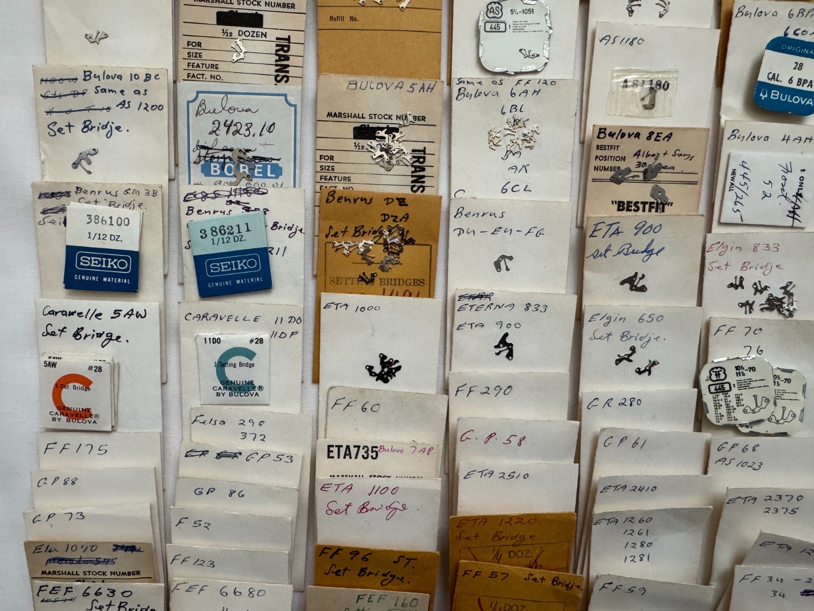 More than hundred Set Bridges Lot for most popular watches.