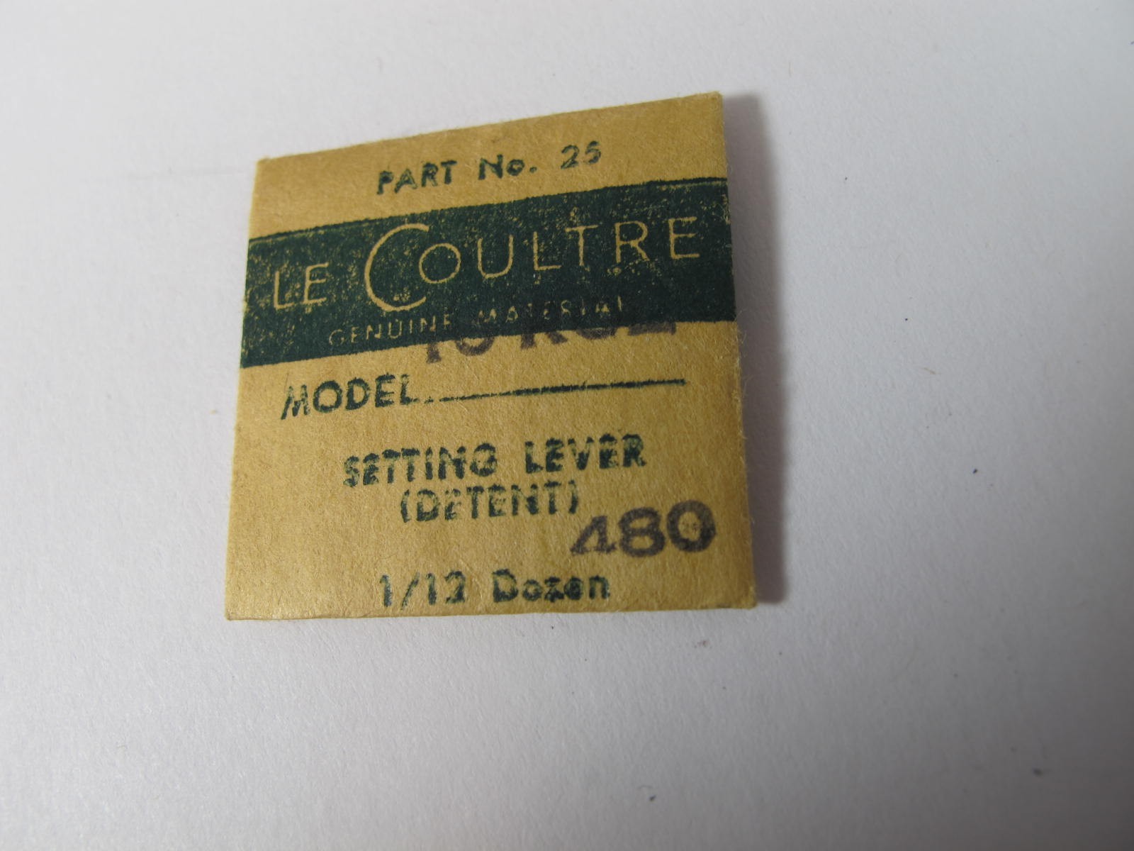 LECOULTRE SETTING LEVER DETENT FOR CALIBER 480 10ROL PART 25