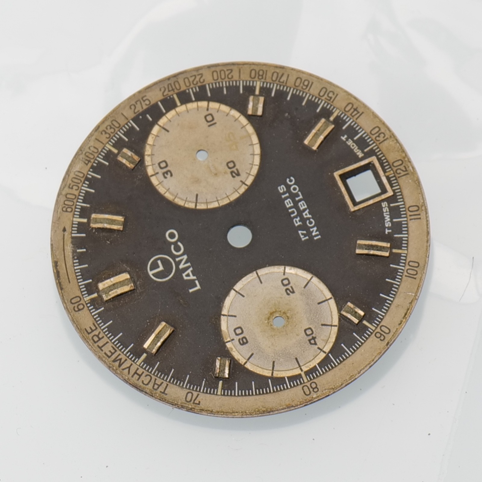 Vintage Lanco Dial To Fit Valjoux 7734 Chronograph Prę-Owned Watchmakers
