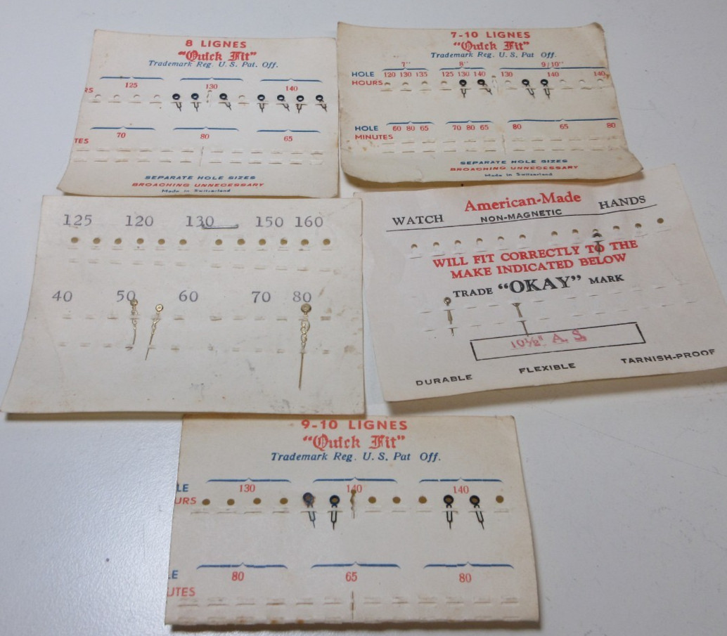 ASSORTED LOT WATCH HANDS LOT WATCHMAKER REPLACEMENT PARTS #54
