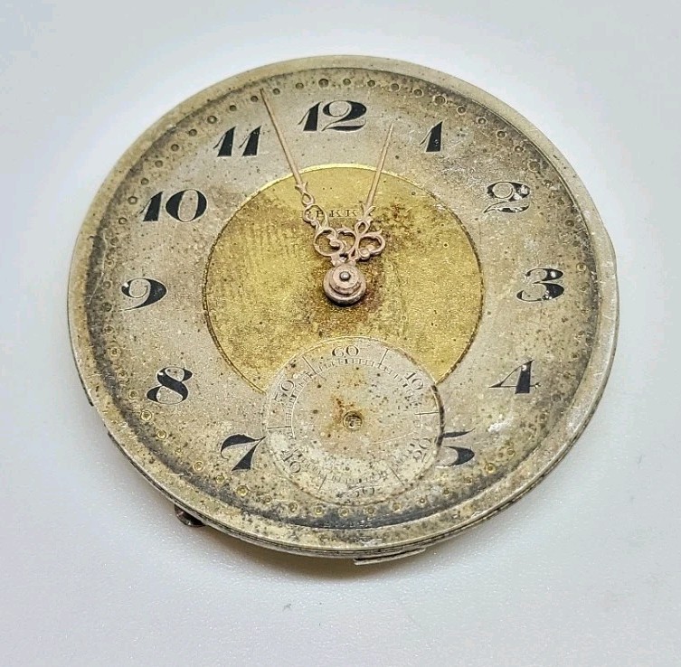 Vintage M Kleiner Swiss 3J Mechanical Pocket Watch Movement For Parts Or Repair
