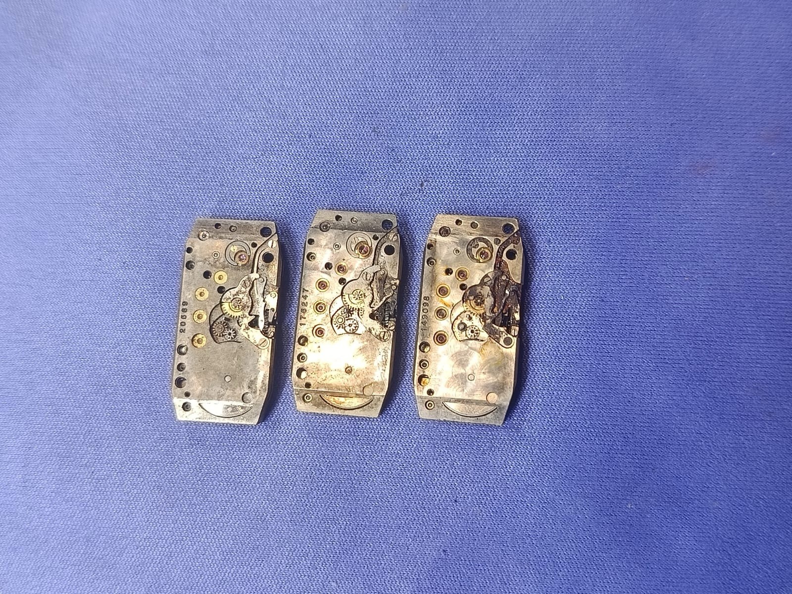 Tavanese ladies vintage watch movement job lot of 3. 25.3×12.5 swiss all ticking