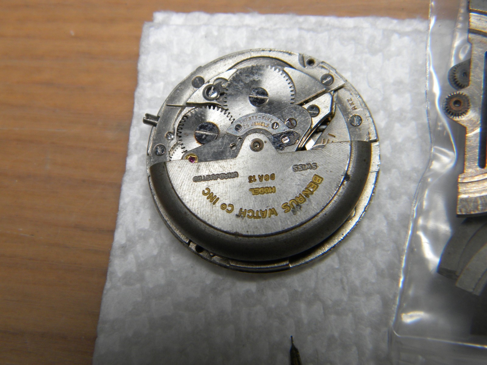 Lot of AS 1361 1361N Wrist Watch Movement Partials Pieces to Repair or Parts