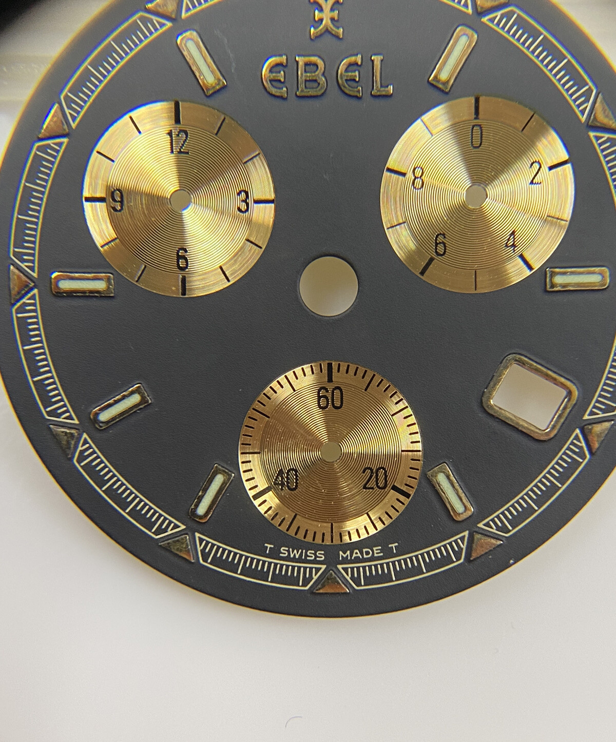 Original Ebel Sportwave E6251641 Black/Gold Chrono 30mm Dial