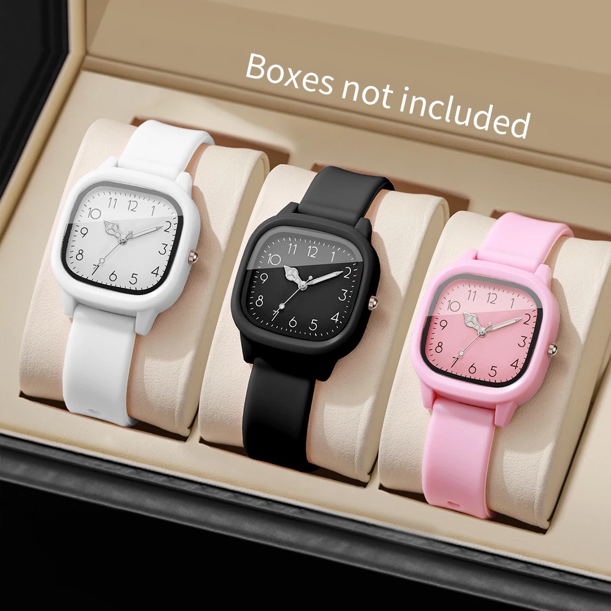Silicone Quartz Wristwatches Stainless Steel Ladies Watches Women Watch