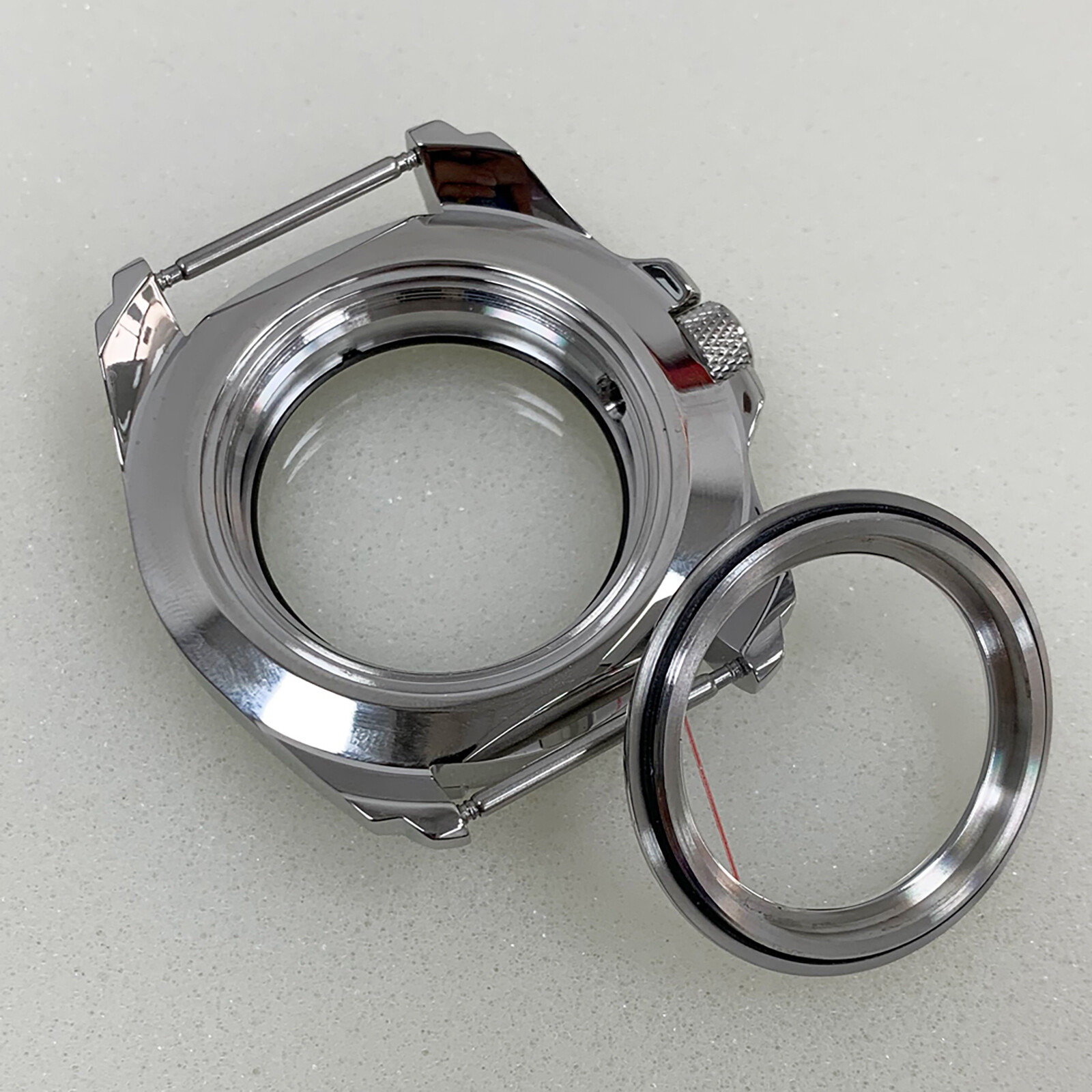 44MM Inner Shadow Case Rotatable Bezel Watch Case for NH35/NH36/4R Movement