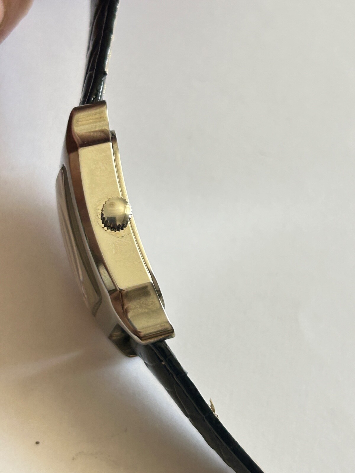 Vintage NOS DUNHILL Men’s Rectangular Steel Wristwatch Manual ETA 28mm x 39mm