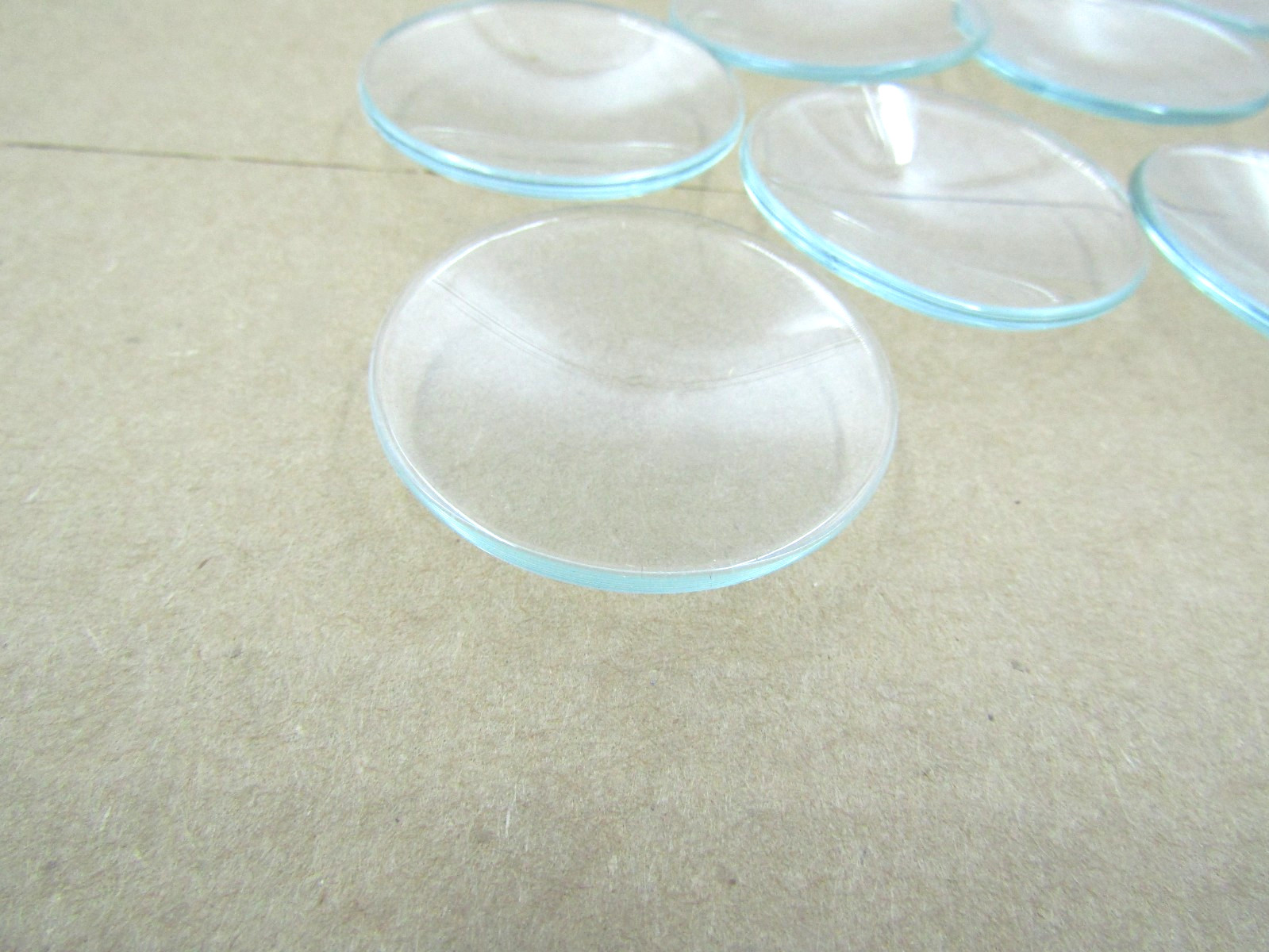 Vintage Fire Polished Edge 1 1/2″ Chemical Watch Glass Boxes/ 10 Pieces #82-690