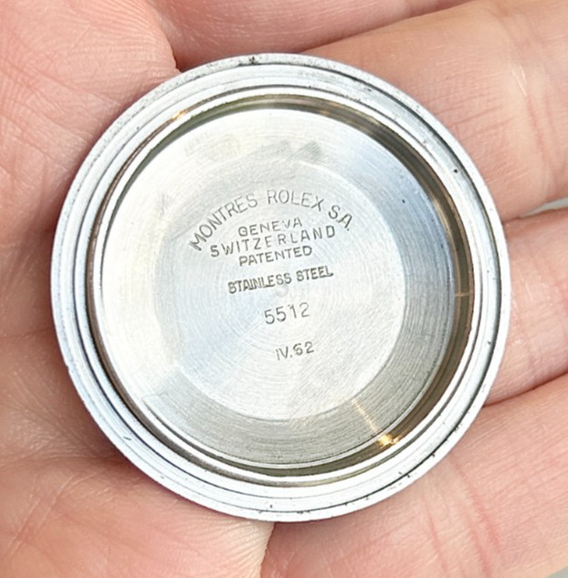 A Vintage Rolex Submariner Ref.5512 Wristwatch Case Back dated 1962.