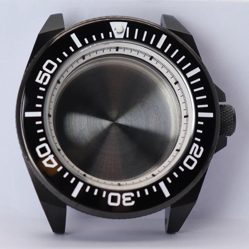43mm Watch Case Ceramic Bezel For NH35 NH36 NH34 NH38 4R36 Modified King Samurai