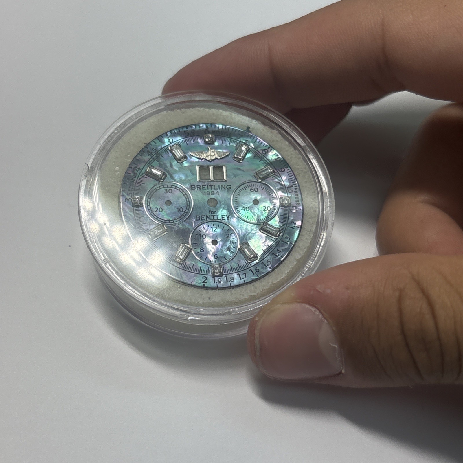 Breitling Bentley Dial Custom (date On 12) Natural Baguettes (comes Without Rim)