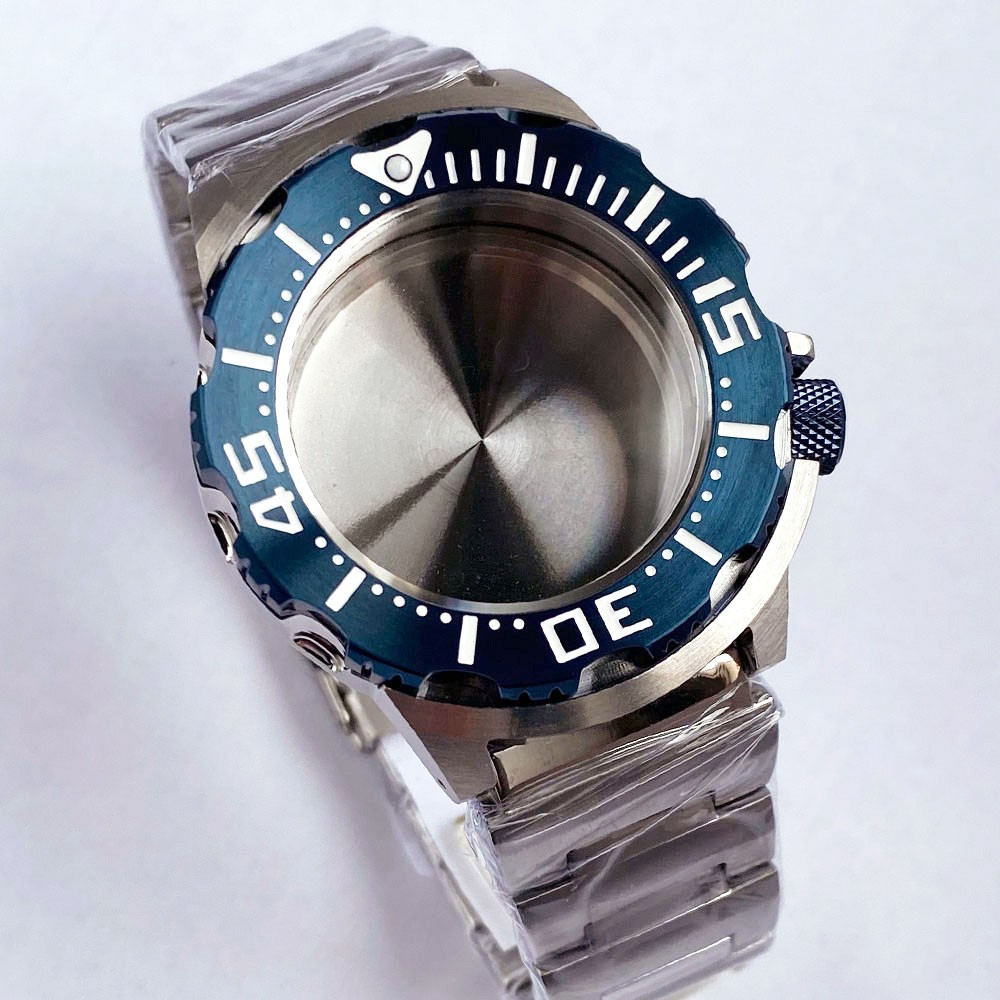 20ATM Dive Monster Watch Case 42mm Steel Bracelet Sapphire Crystal Fit NH35 NH36
