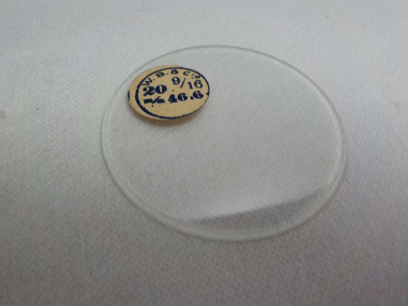 THICK GLASS POCKET WATCH CRYSTAL OPEN FACE 20 9/16 WATCHMAKER REPLACEMENT J20