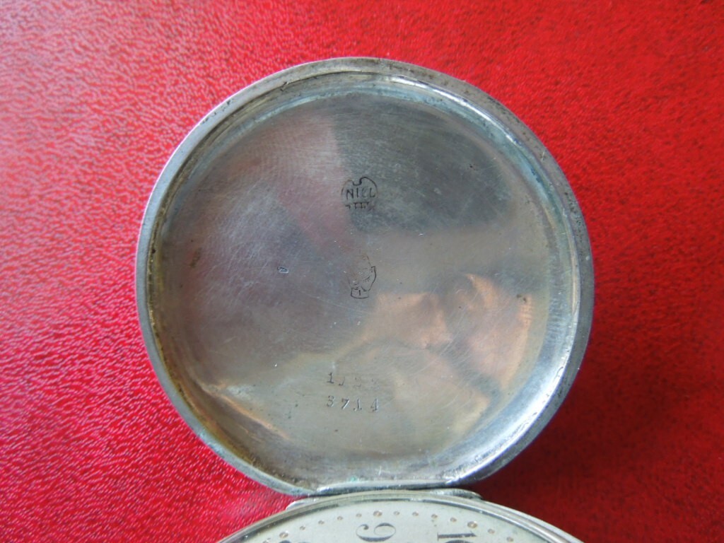 J4939 POCKET WATCH MOVADO NIELLO HORSES FULL HUNTER HUGUENIN FR. SEE DESCR