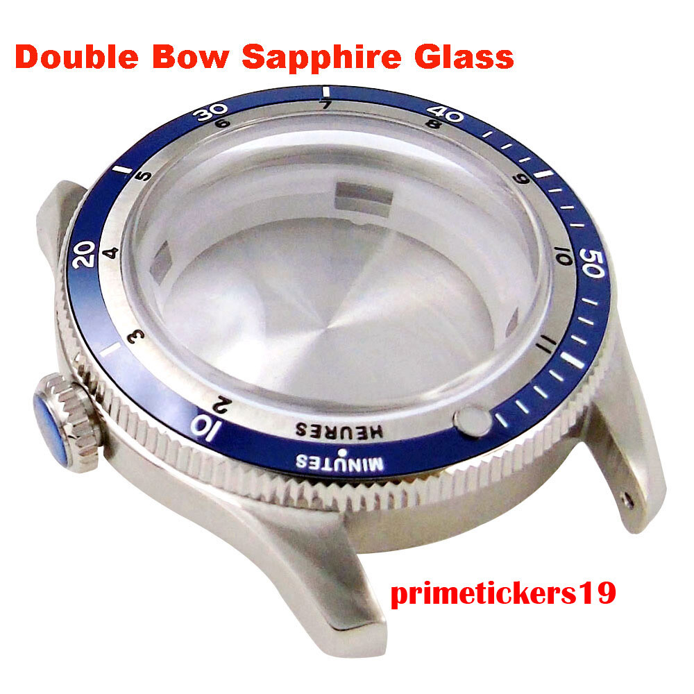 120 Clicks Double Domed Sapphire 20bar 40mm Watch Case Bracelet Fit NH35 PT5000