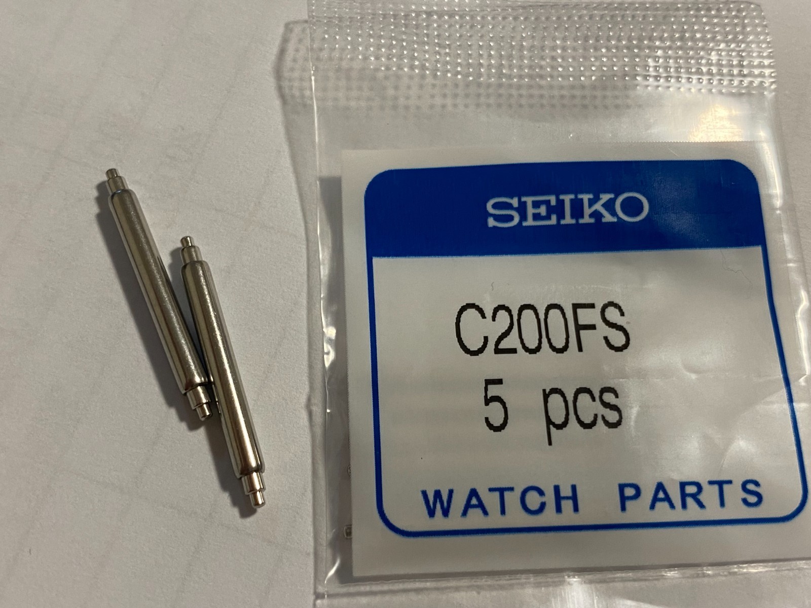 Genuine Seiko C200FS 20 mm Fat Spring Bar Pair (2 pcs) – Fits DB70BP / DB73BP