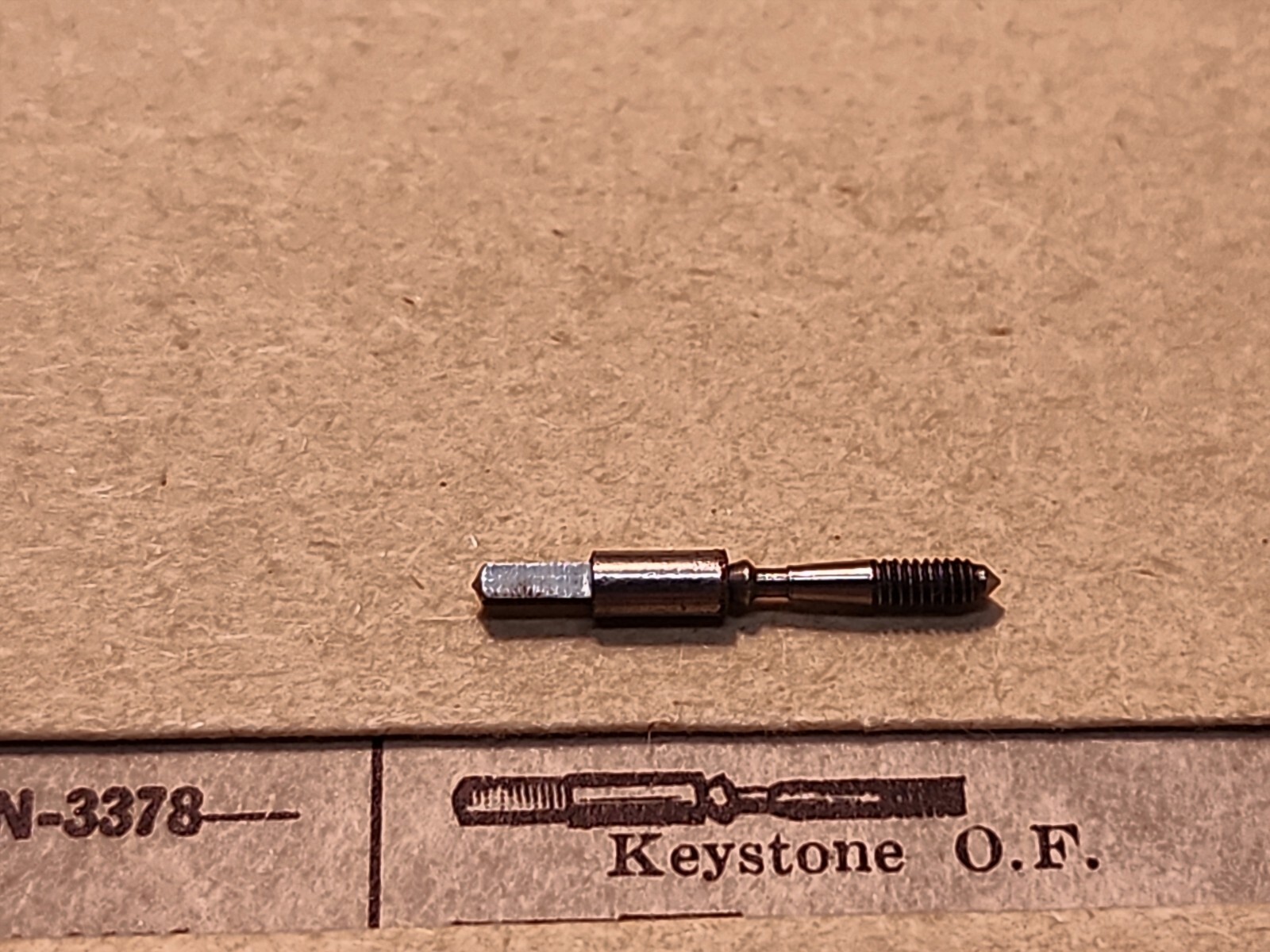 NOS American Pocket Watch Keystone OF Stem N-3378 16s Square 6s Thread Tap 2