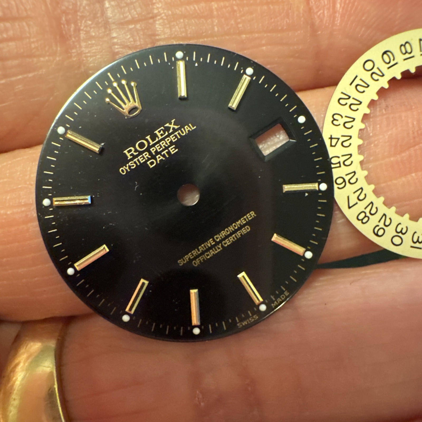 Rolex Oyster Date 15013 15017 15238 15018 15233 Black Dial w/ date wheel (58)