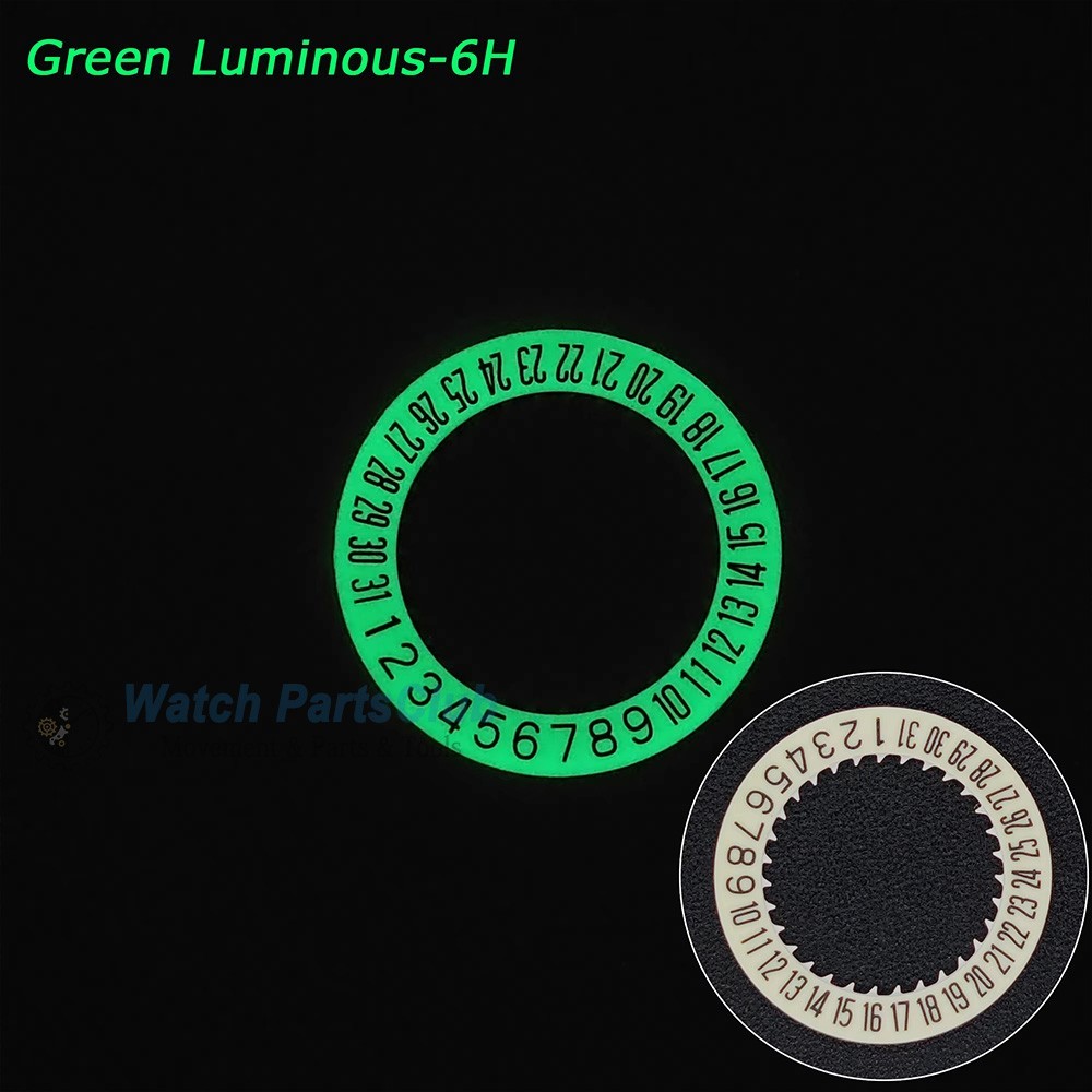 Super Green/Blue Luminous Datewheel 6H Date-wheel For NH35A NH34A Movement