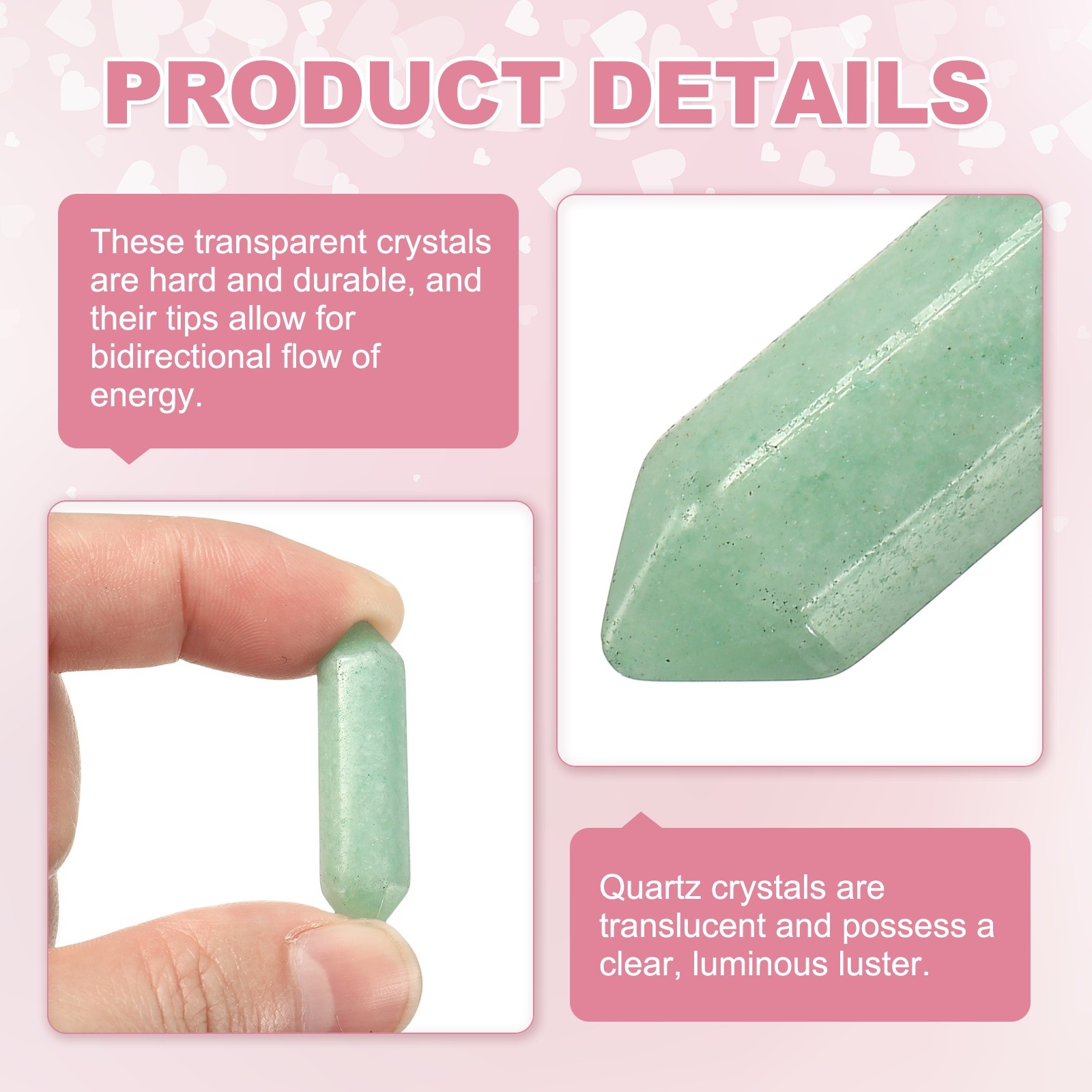 10 Pack Green Aventurine Quartz Crystals Polished Crystals Bulk