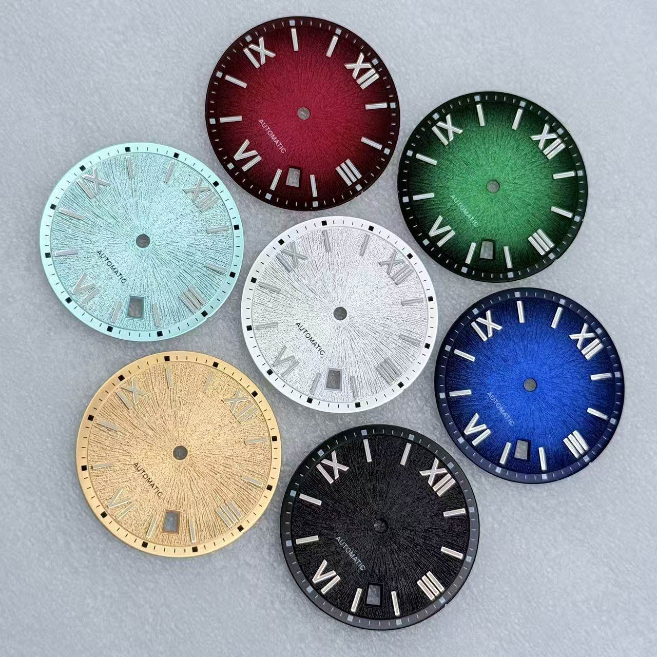 New NH35 Dial 31.8mm Black Purple Fit NH35/36 Movements Watch Accessories
