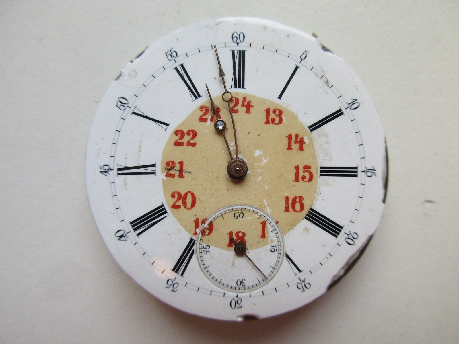 Pocket watch movement diam. 43.2 mm crown wind (at 12) – running