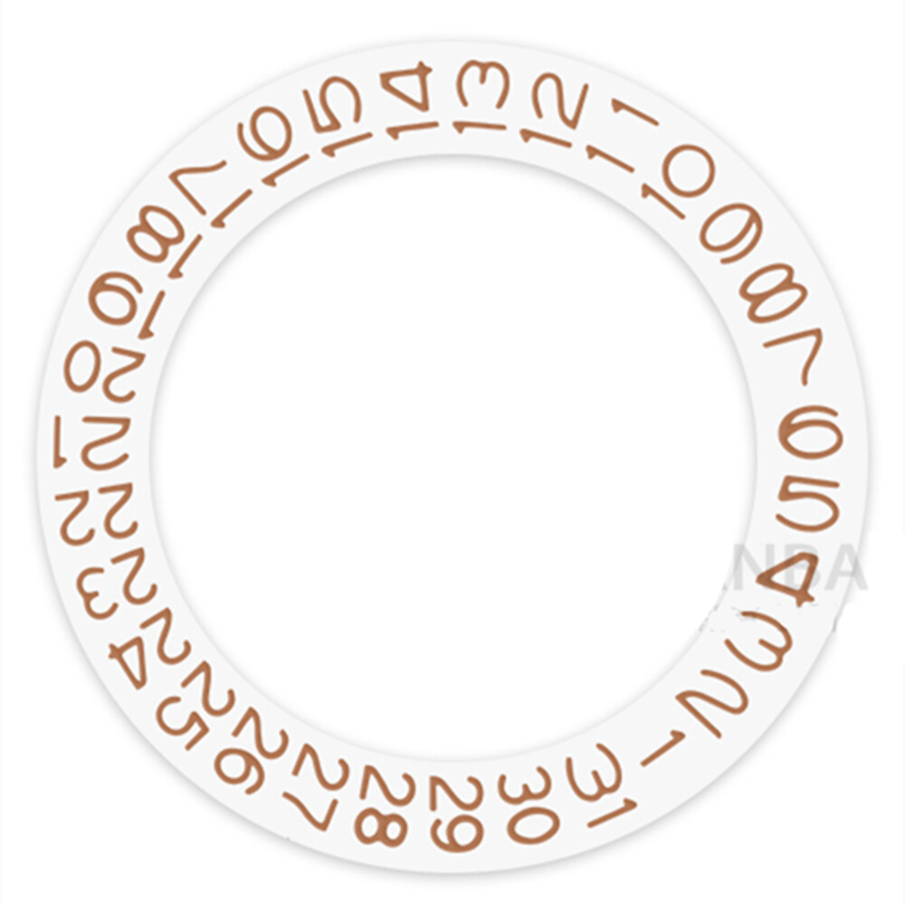 White Background Brown Character Disk Date Wheel for NH35 NH36