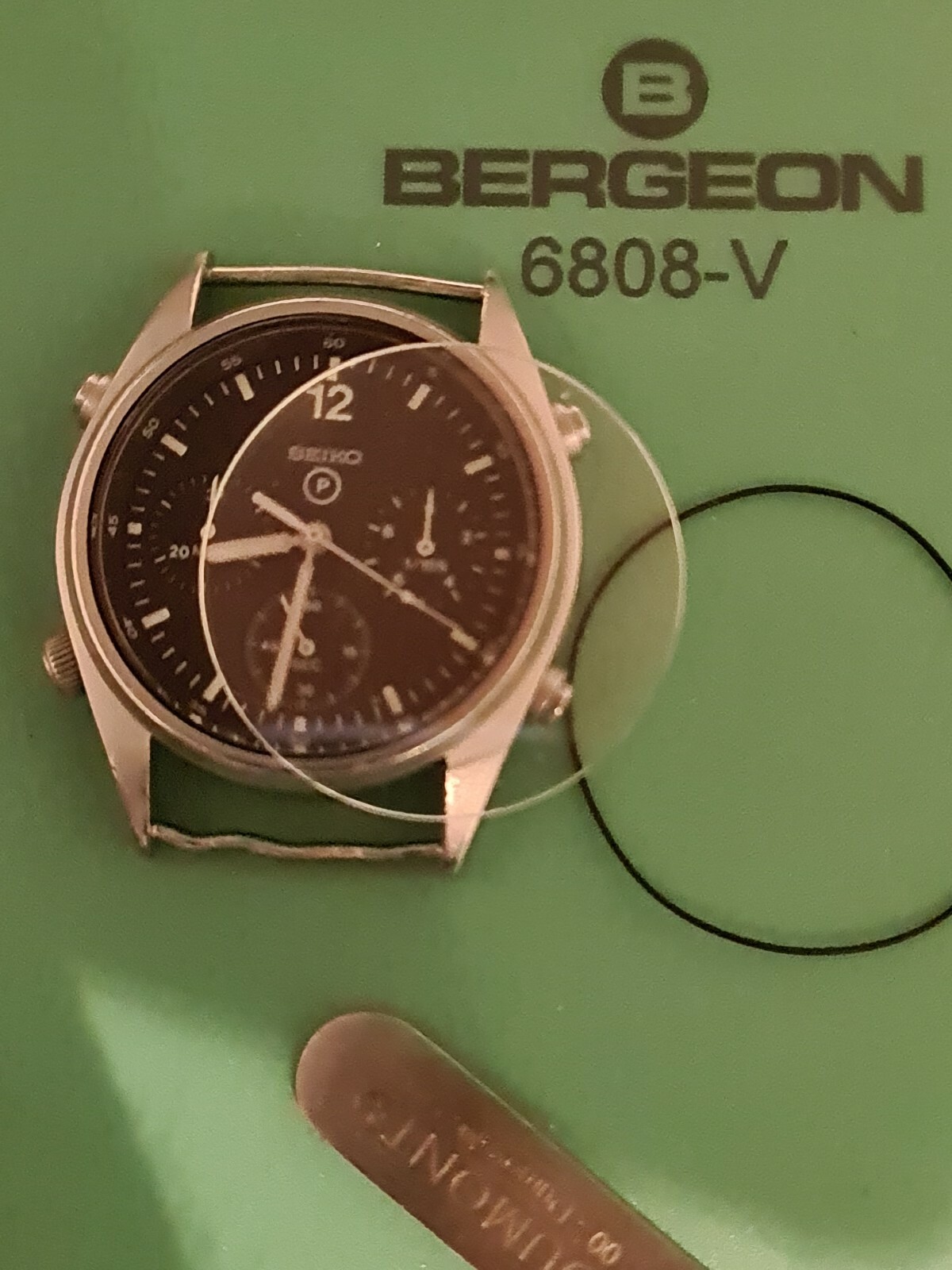 SEIKO PILOT GENERATION 1 CHRONO SAPPHIRE GLASS 7a28a GEN1 pilot + rear GASKET