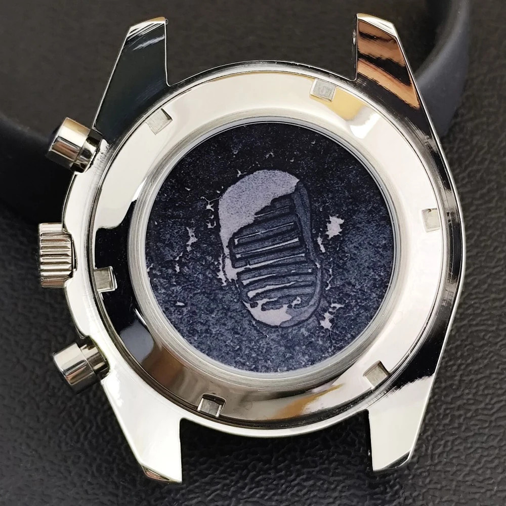 New 39.7mm Watch Stainless Steel Moon Back Cover Case FIT VK63 Movement Case
