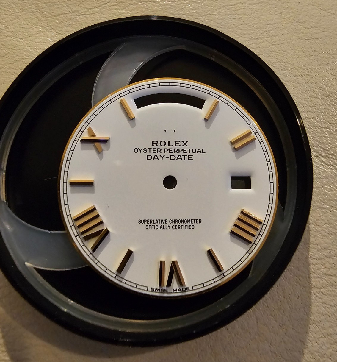 Genuine Rolex Day-Date 40 Dial – White Roman “Porcelain” – Ref 228238/228235