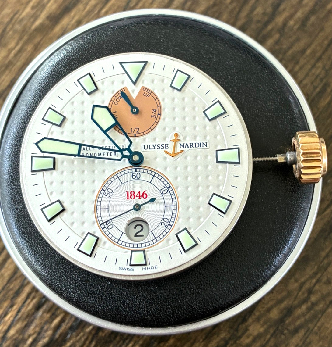 Ulysse Nardin Maxi Marine Chronometer UN-26 Automatic Watch Movement – Rose Gold