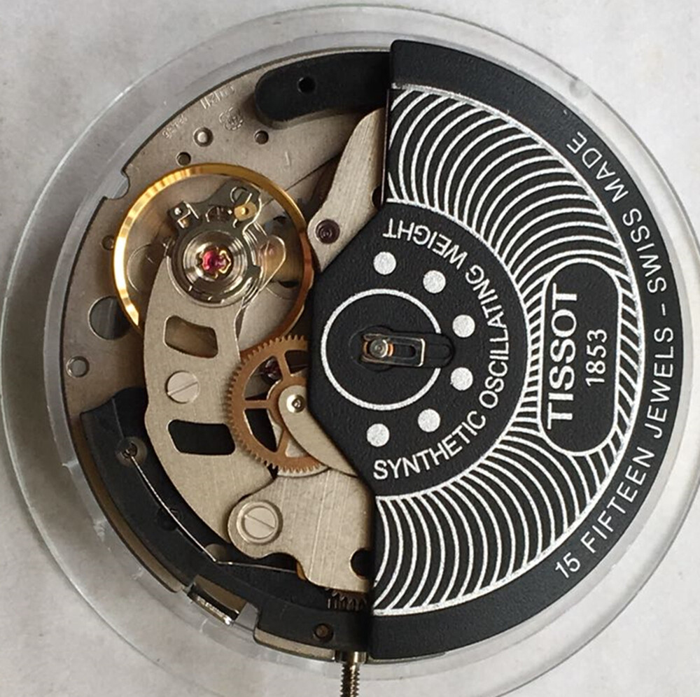 Swiss Made Genuine ETA C01.211 Chronograph Mechanical Movement 1853 Black Dial