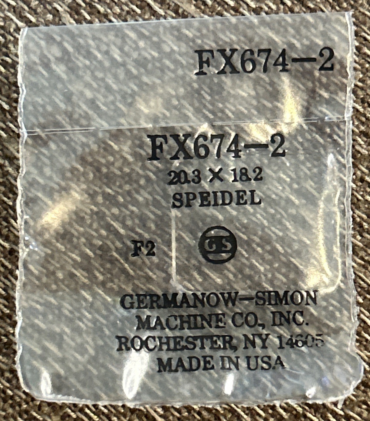 Vintage Germanow-Simon G-S FX674-2 (20.3 X 18.2) SPEIDEL Watch Crystal NOS