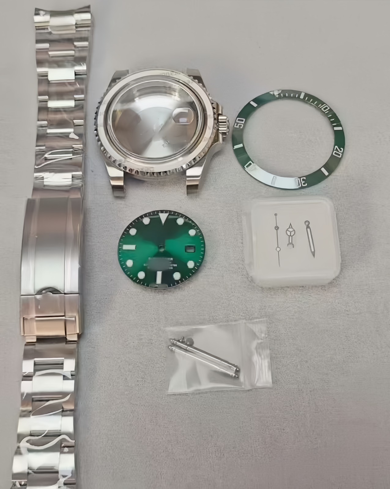 DIY Watch Part Kit for 3135 40mm Case with Dial, Hands and Strap
