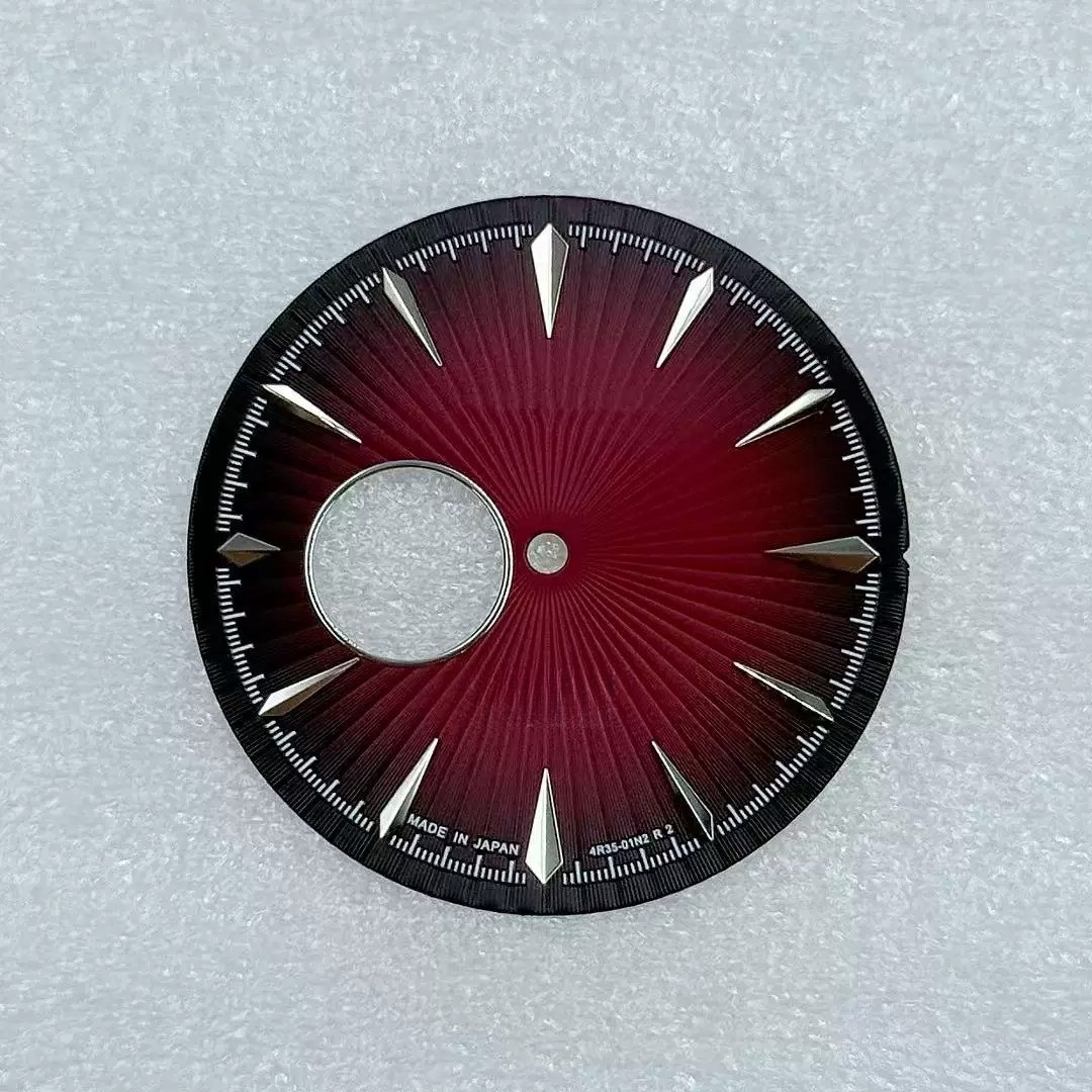 35mm Skeleton Watch Dial Open Heart Radiating Pattern Fit Auto Mod