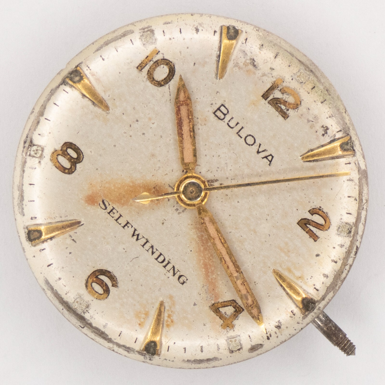Vintage Bulova Caliber 10CMC 17-Jewel Automatic Wristwatch Movement, Ticks a Bit