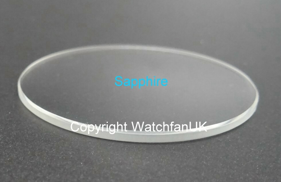 1mm thick flat Sapphire watch crystal lens glass 17mm-31.8mm Fits Seiko Citizen